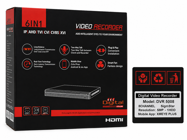 دستگاه DVR هشت کانال Xmeye plus